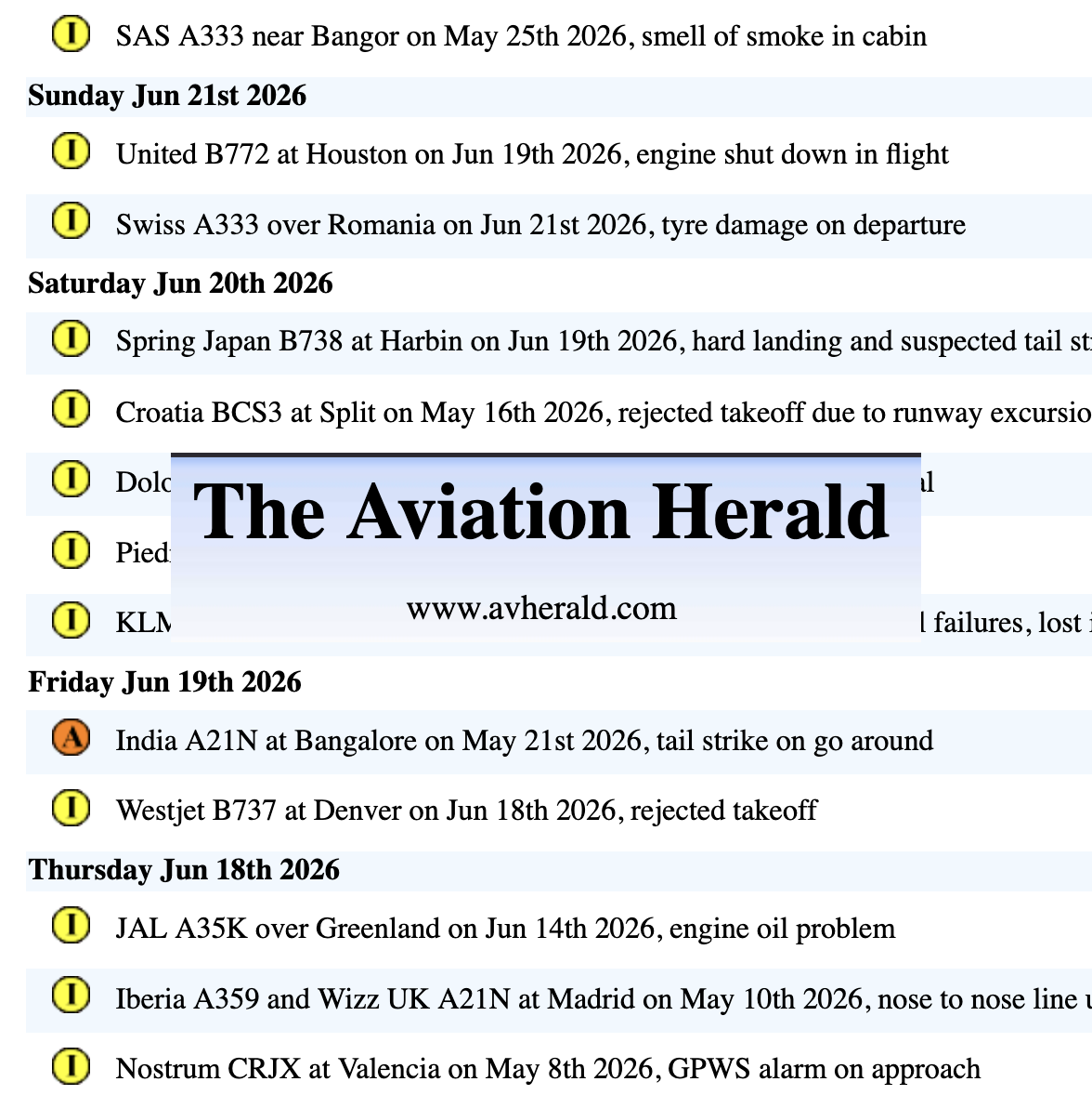 Aviation Herald